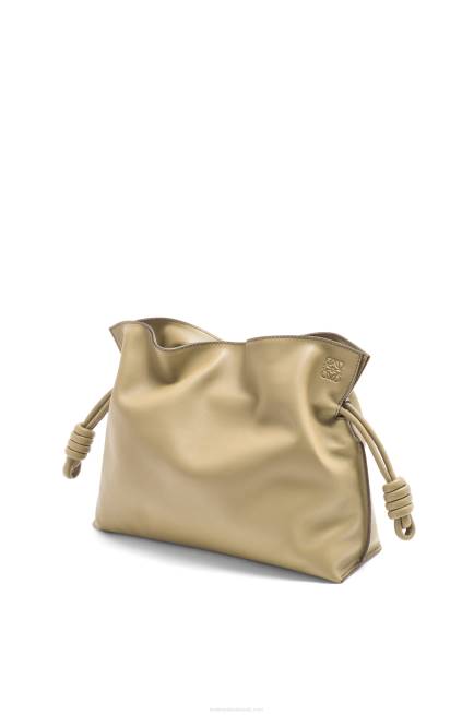 Clay Green Flamenco clutch in nappa calfskin Loewe 84PR424 Women