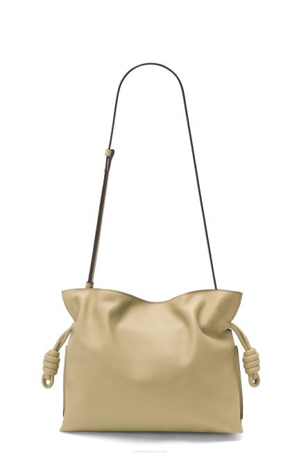 Clay Green Flamenco clutch in nappa calfskin Loewe 84PR424 Women