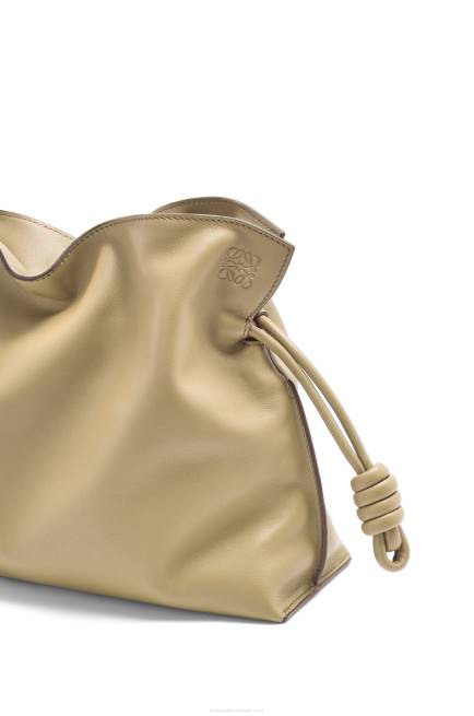Clay Green Flamenco clutch in nappa calfskin Loewe 84PR424 Women