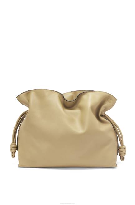 Clay Green Large Flamenco clutch in nappa calfskin Loewe 84PR423 Women