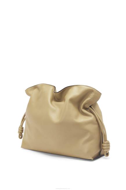 Clay Green Large Flamenco clutch in nappa calfskin Loewe 84PR423 Women