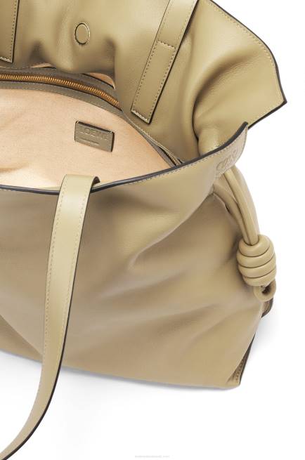 Clay Green Large Flamenco clutch in nappa calfskin Loewe 84PR423 Women