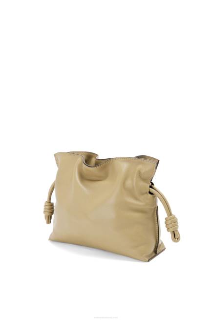Clay Green Mini Flamenco clutch in nappa calfskin Loewe 84PR217 Women