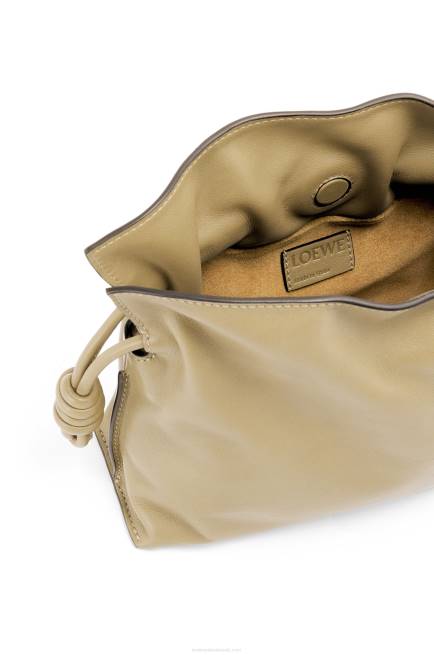 Clay Green Mini Flamenco clutch in nappa calfskin Loewe 84PR217 Women