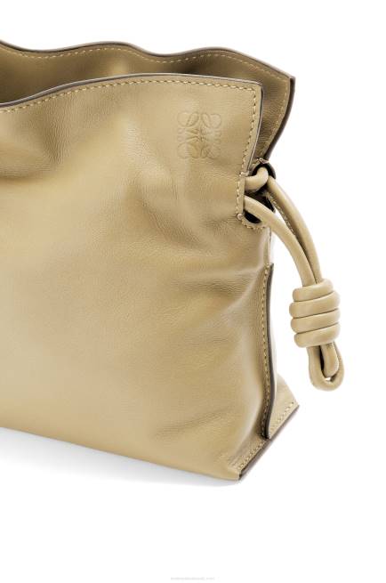 Clay Green Mini Flamenco clutch in nappa calfskin Loewe 84PR217 Women