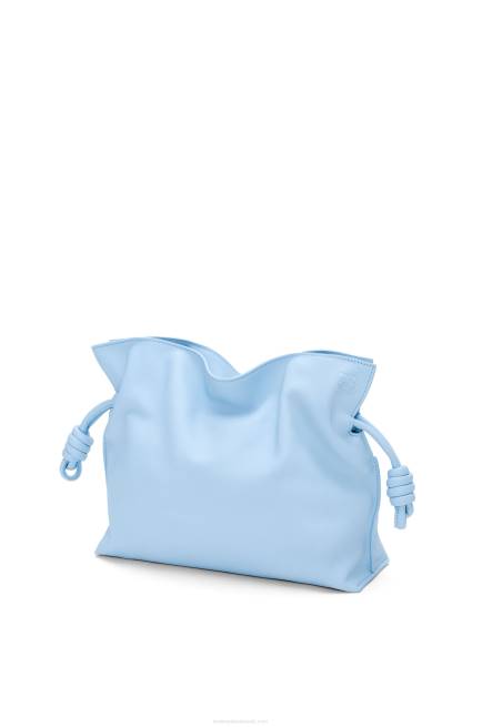 Dusty Blue Flamenco clutch in nappa calfskin Loewe 84PR539 Women