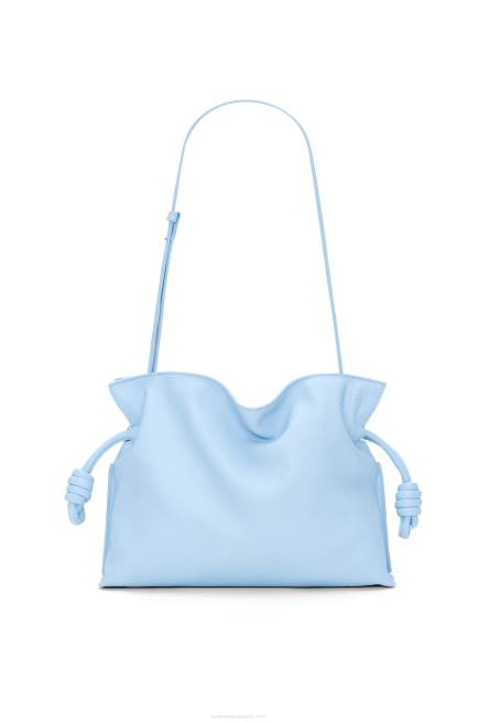 Dusty Blue Flamenco clutch in nappa calfskin Loewe 84PR539 Women