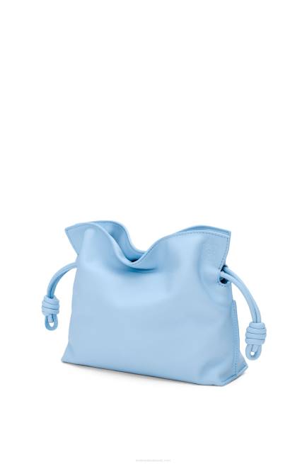 Dusty Blue Mini Flamenco clutch in nappa calfskin Loewe 84PR330 Women