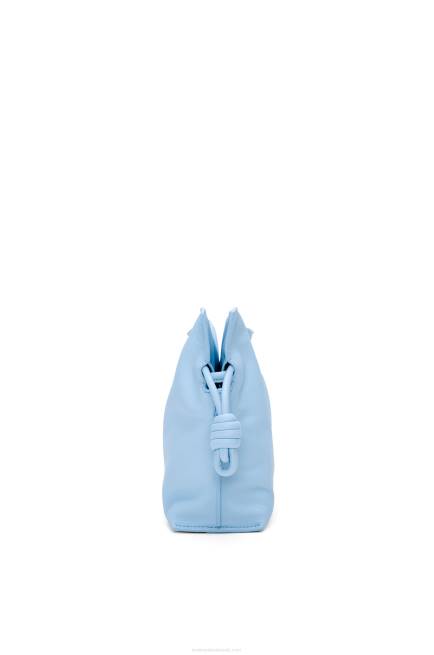 Dusty Blue Mini Flamenco clutch in nappa calfskin Loewe 84PR330 Women