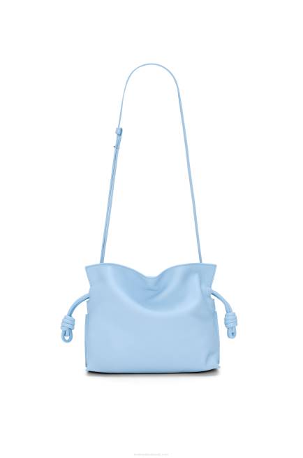 Dusty Blue Mini Flamenco clutch in nappa calfskin Loewe 84PR330 Women