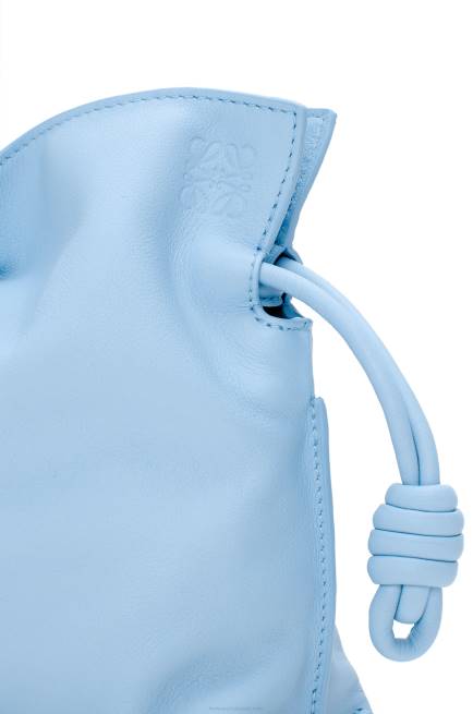 Dusty Blue Mini Flamenco clutch in nappa calfskin Loewe 84PR330 Women