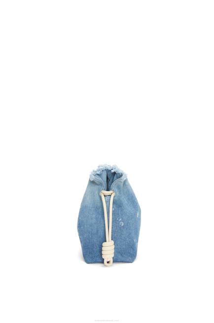 Light Blue/Ivory Flamenco clutch in denim Loewe 84PR534 Women