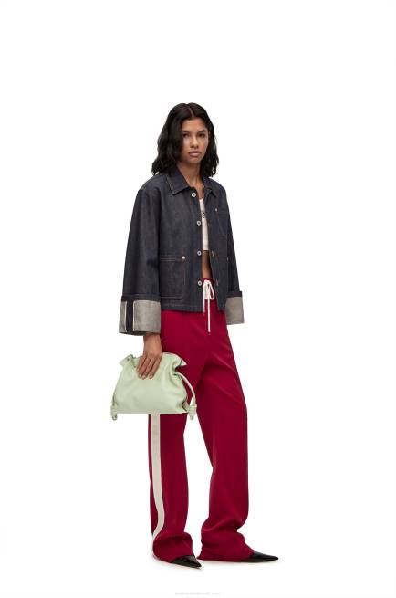 Light Celadon Flamenco clutch in nappa calfskin Loewe 84PR426 Women