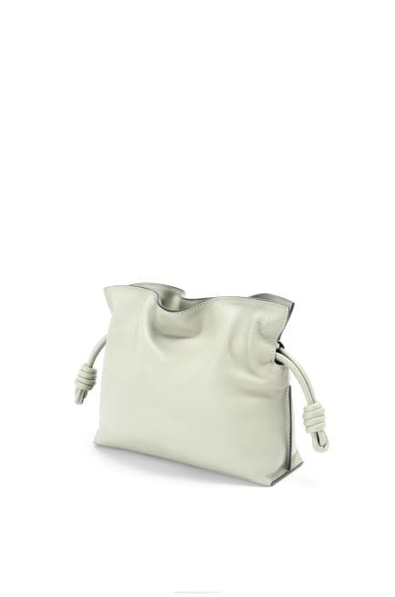 Light Celadon Mini Flamenco clutch in nappa calfskin Loewe 84PR205 Women