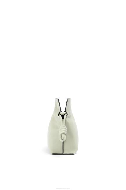 Light Celadon Mini Flamenco clutch in nappa calfskin Loewe 84PR205 Women