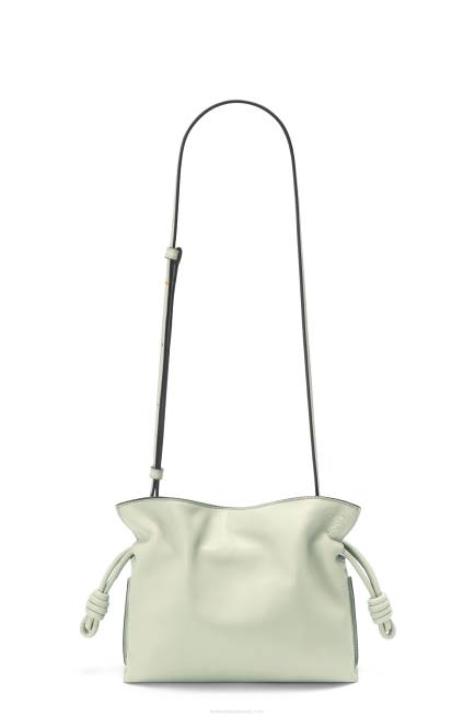 Light Celadon Mini Flamenco clutch in nappa calfskin Loewe 84PR205 Women