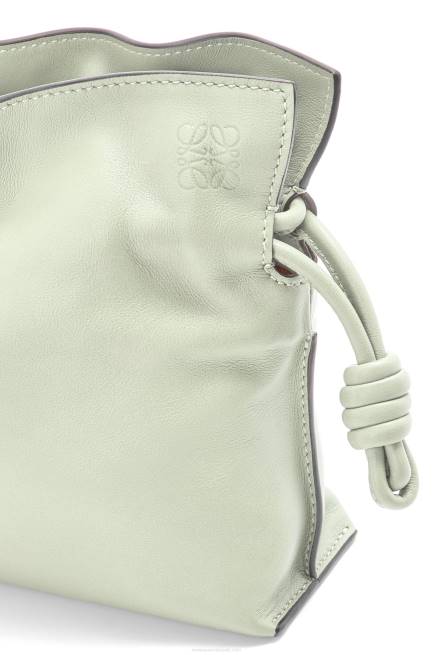 Light Celadon Mini Flamenco clutch in nappa calfskin Loewe 84PR205 Women