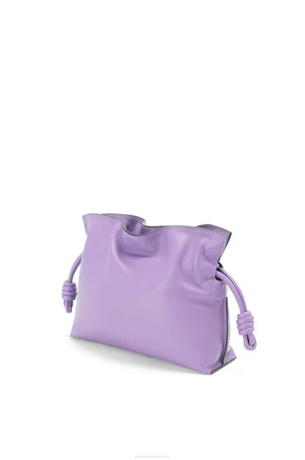 Light Mauve Mini Flamenco clutch in nappa calfskin Loewe 84PR204 Women