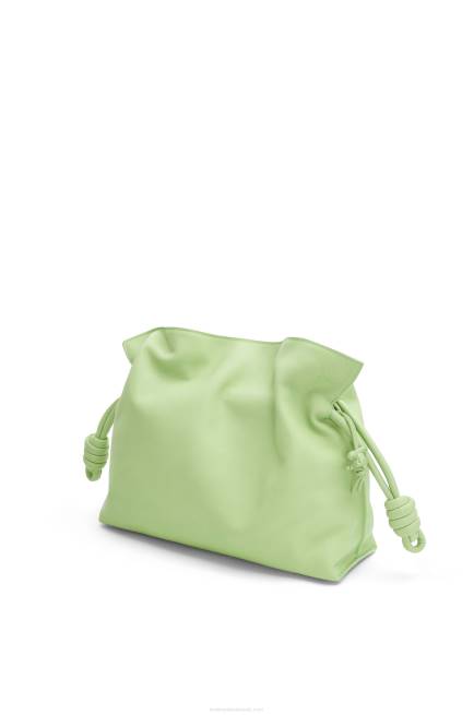 Lime Green Glaze Flamenco clutch in nappa calfskin Loewe 84PR532 Women