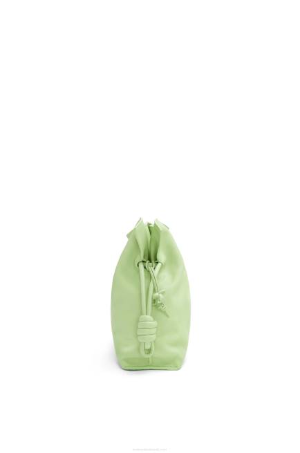 Lime Green Glaze Flamenco clutch in nappa calfskin Loewe 84PR532 Women
