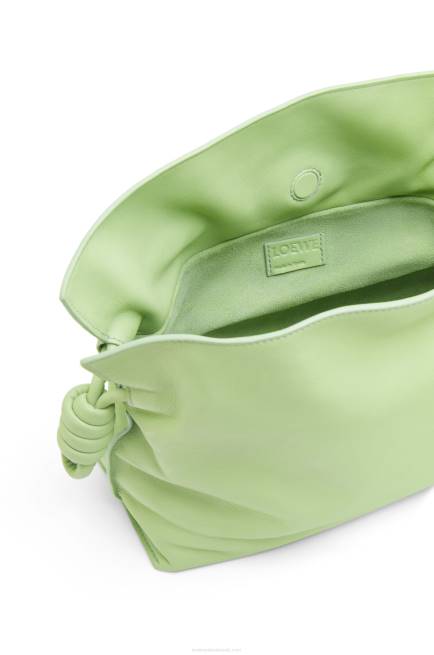 Lime Green Glaze Flamenco clutch in nappa calfskin Loewe 84PR532 Women