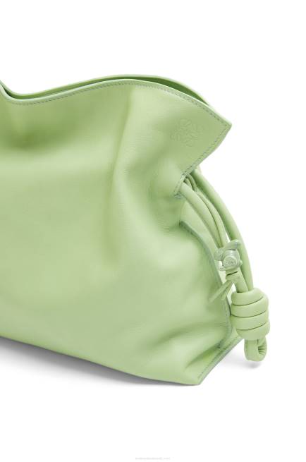 Lime Green Glaze Flamenco clutch in nappa calfskin Loewe 84PR532 Women