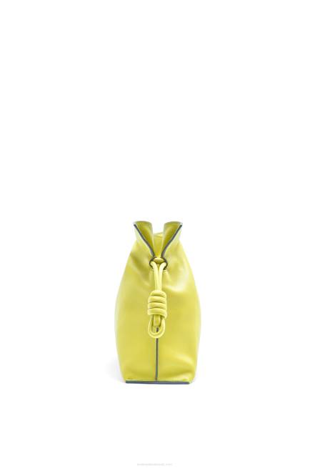Lime Yellow Flamenco clutch in nappa calfskin Loewe 84PR608 Women