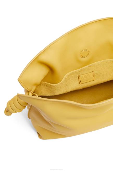Pale Yellow Glaze Flamenco clutch in nappa calfskin Loewe 84PR448 Women