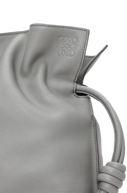 Pearl Grey Large Flamenco clutch in nappa calfskin Loewe 84PR189 Women