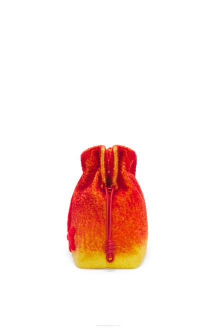 Red Calcifer XL Flamenco clutch in shearling Loewe 84PR444 Women