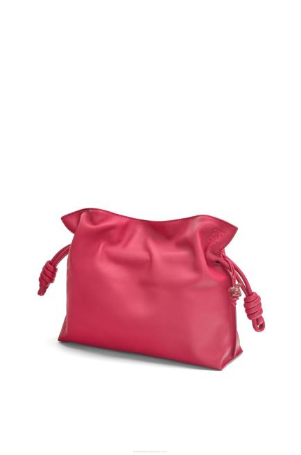 Ruby Red Glaze Flamenco clutch in nappa calfskin Loewe 84PR445 Women