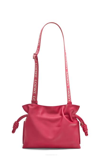 Ruby Red Glaze Flamenco clutch in nappa calfskin Loewe 84PR445 Women