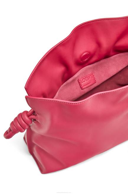Ruby Red Glaze Flamenco clutch in nappa calfskin Loewe 84PR445 Women