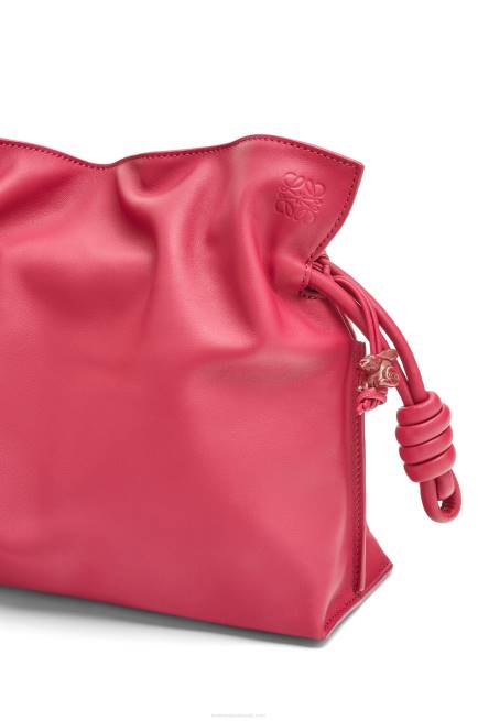 Ruby Red Glaze Flamenco clutch in nappa calfskin Loewe 84PR445 Women