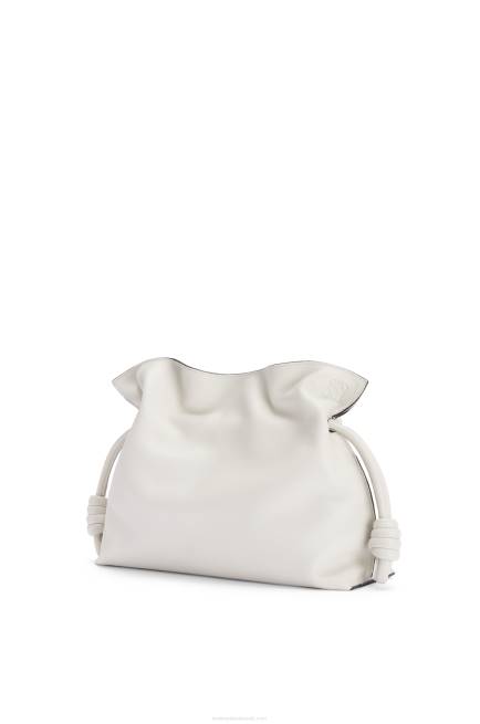 Soft White Flamenco clutch in nappa calfskin Loewe 84PR390 Women
