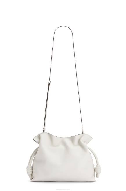 Soft White Flamenco clutch in nappa calfskin Loewe 84PR390 Women