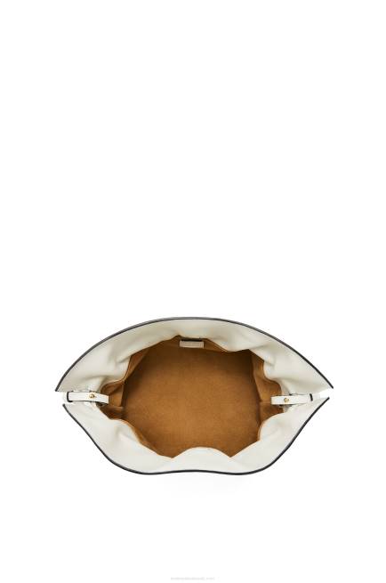 Soft White Flamenco clutch in nappa calfskin Loewe 84PR390 Women