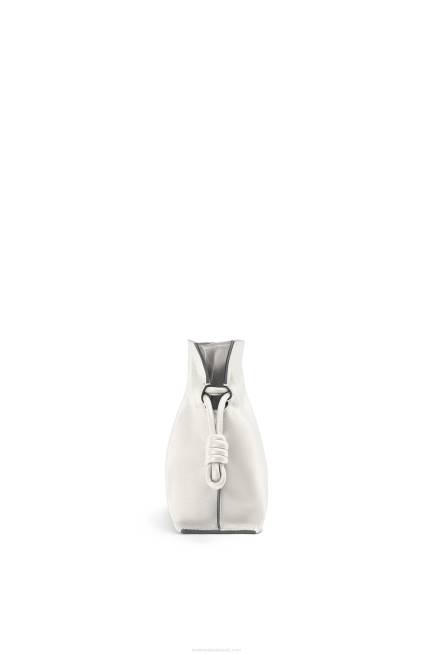 Soft White Mini Flamenco clutch in nappa calfskin Loewe 84PR207 Women