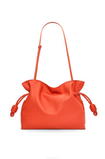 Sunrise Orange Flamenco clutch in nappa calfskin Loewe 84PR356 Women