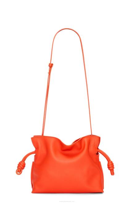 Sunrise Orange Mini Flamenco clutch in nappa calfskin Loewe 84PR320 Women