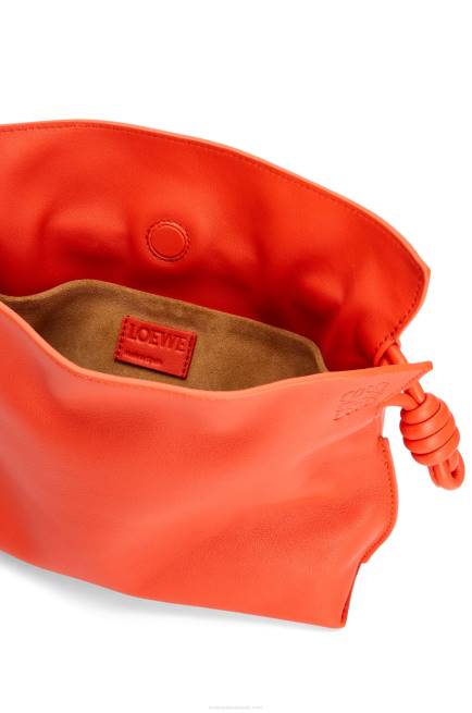 Sunrise Orange Mini Flamenco clutch in nappa calfskin Loewe 84PR320 Women