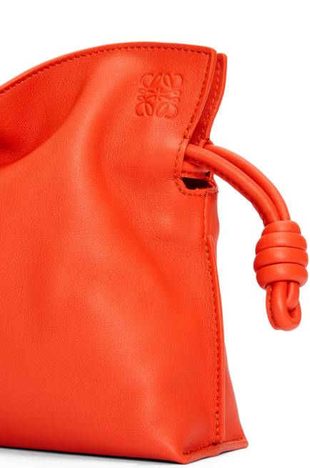 Sunrise Orange Mini Flamenco clutch in nappa calfskin Loewe 84PR320 Women