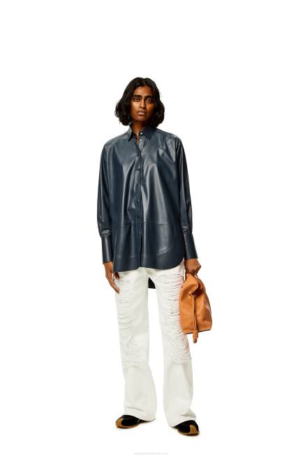 Warm Desert Large Flamenco clutch in nappa calfskin Loewe 84PR425 Women