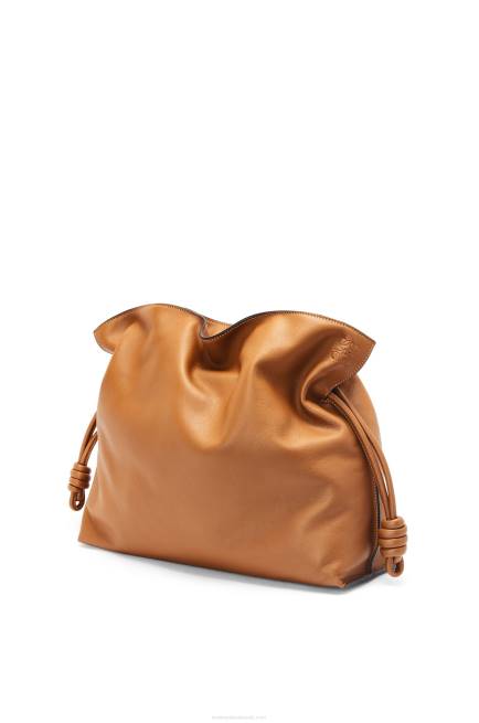Warm Desert Large Flamenco clutch in nappa calfskin Loewe 84PR425 Women