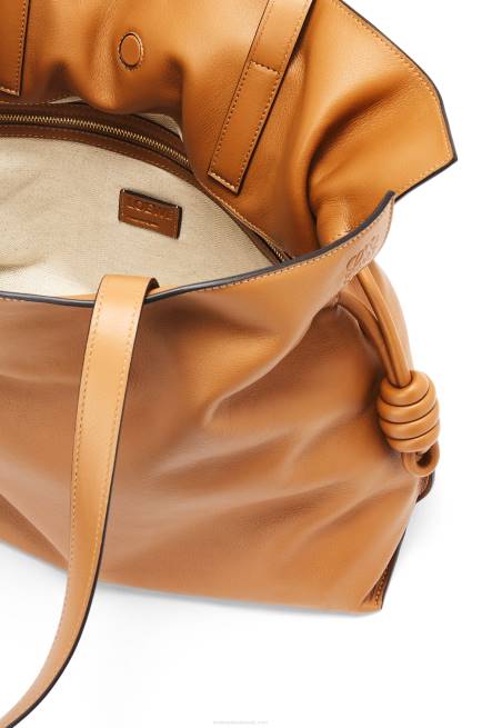 Warm Desert Large Flamenco clutch in nappa calfskin Loewe 84PR425 Women