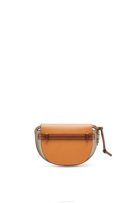 Amber/Light Grey/Rust Colour Mini Gate Dual bag in soft calfskin Loewe 84PR238 Women