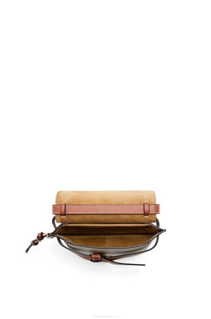 Amber/Light Grey/Rust Colour Mini Gate Dual bag in soft calfskin Loewe 84PR238 Women