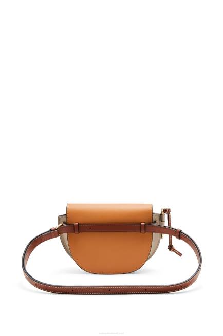 Amber/Light Grey/Rust Colour Mini Gate Dual bag in soft calfskin Loewe 84PR238 Women
