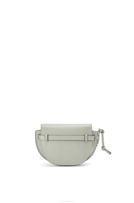Ash Grey Mini Gate Dual bag in soft calfskin and jacquard Loewe 84PR276 Women