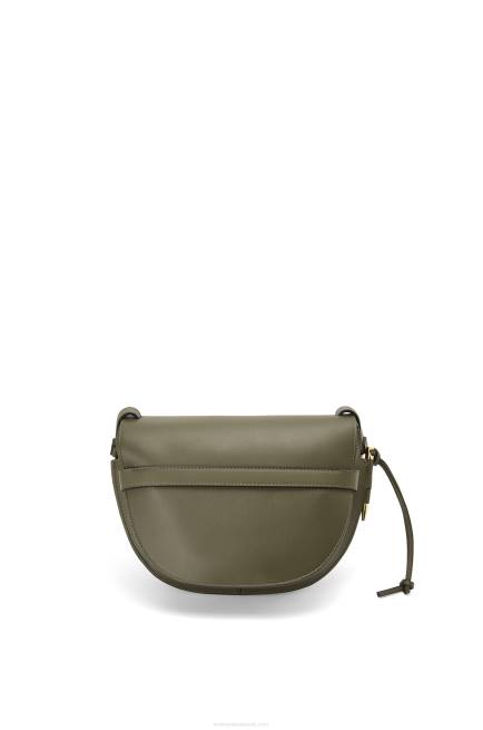 Autumn Green Small Gate bag in soft calfskin and jacquard Loewe 84PR256 Women